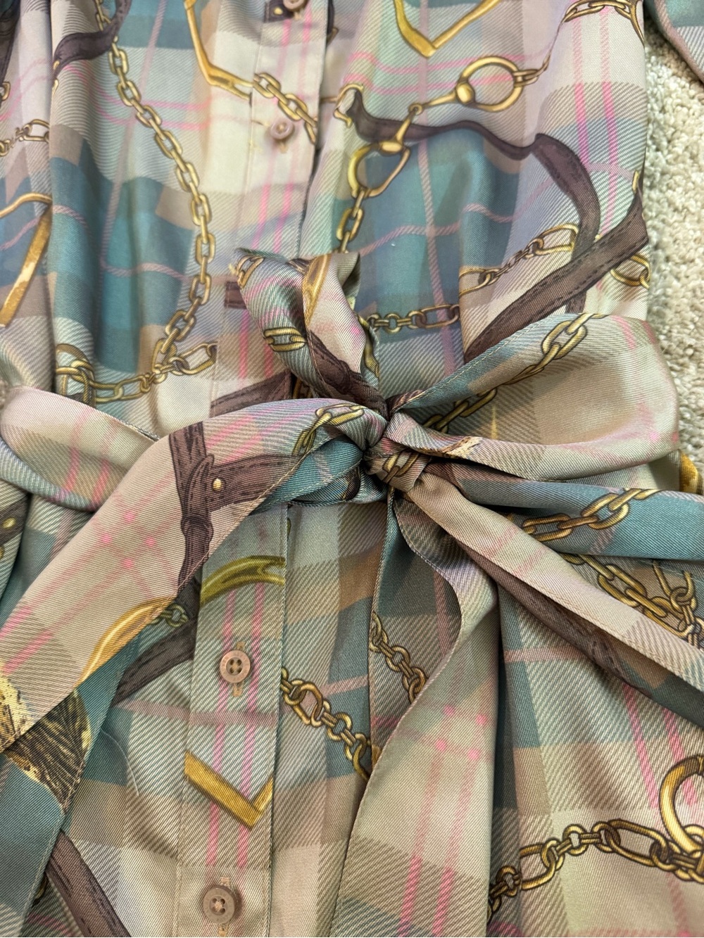 Ralph Lauren Shirt Dress with Chain & Stirrup Print - Picture 6 of 11